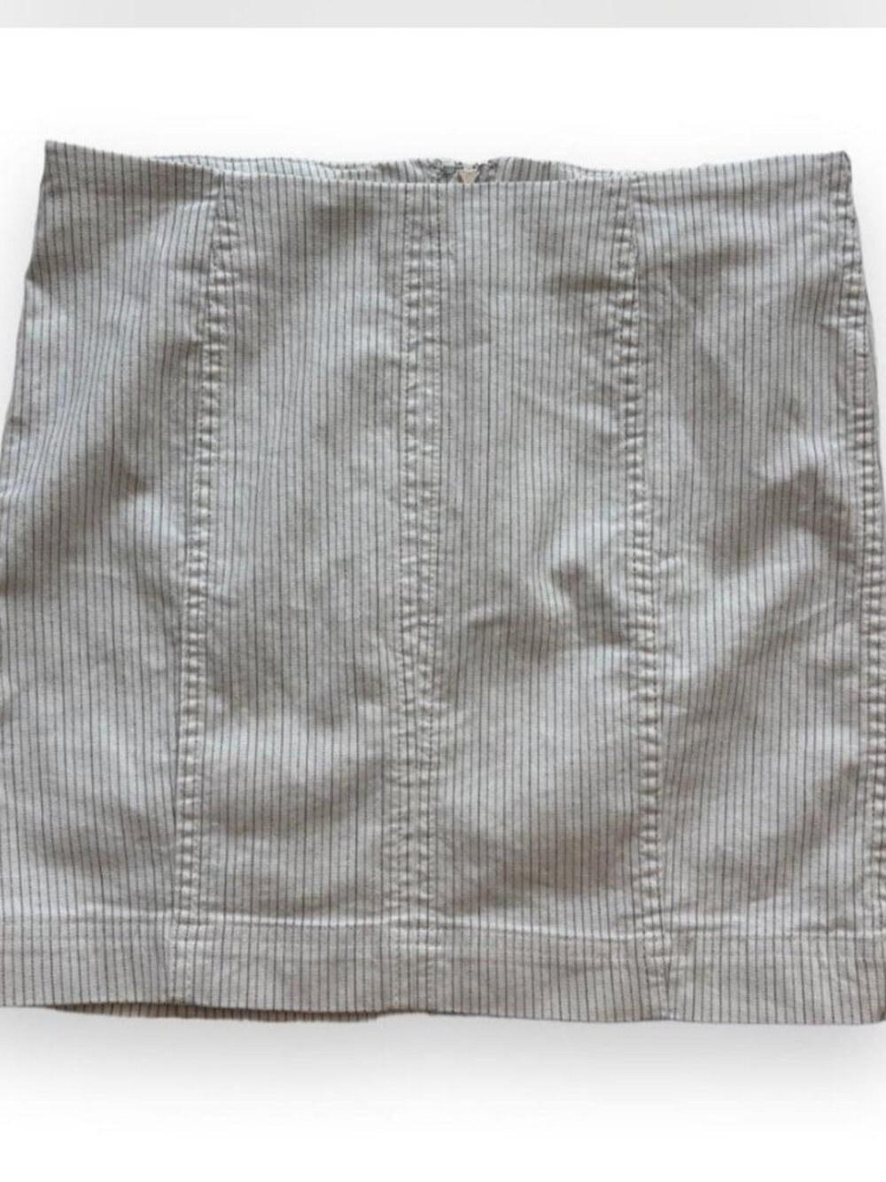 Free People Modern Femme Pinstripe Denim Mini Skirt, size 4